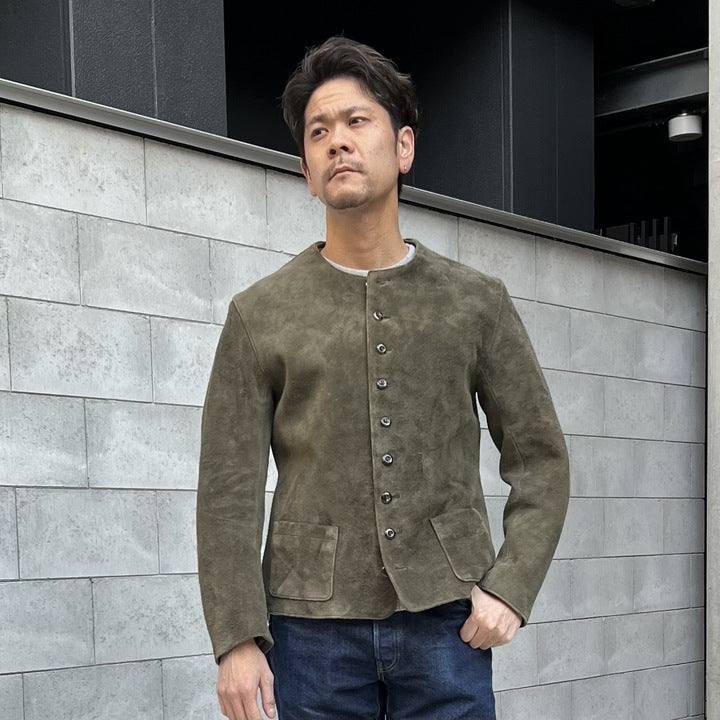 The 2 Monkeys Round-neck Leather Waistcoat【TM03430】