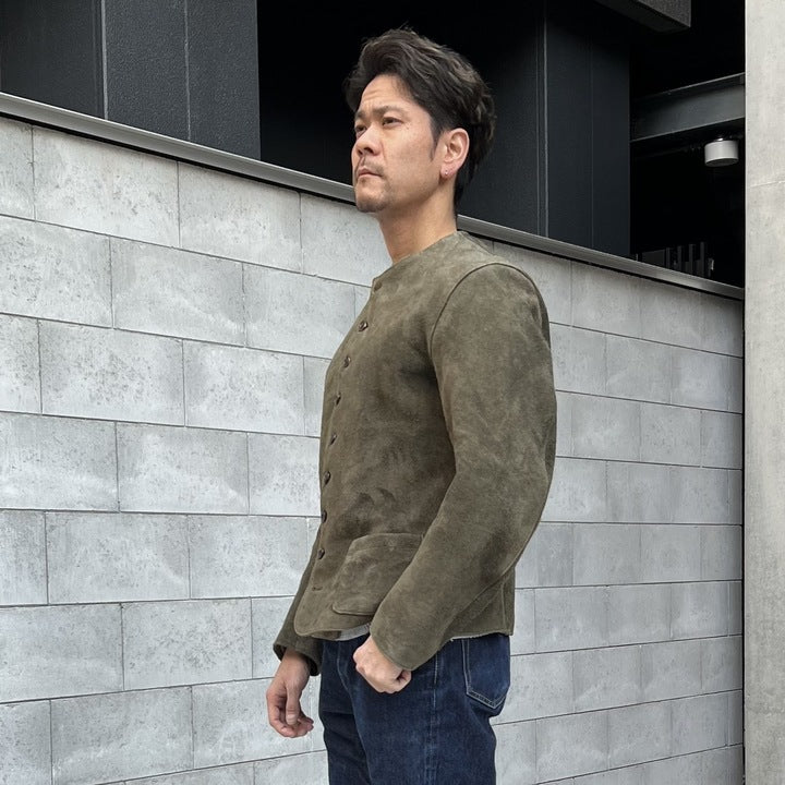 The 2 Monkeys Round-neck Leather Waistcoat【TM03430】