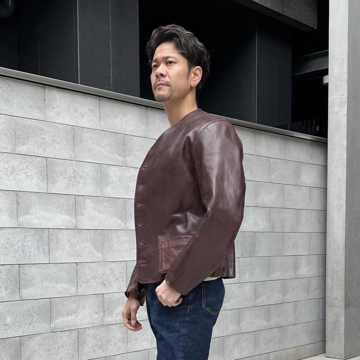 The 2 Monkeys Leather Waistcoat【TM83434】