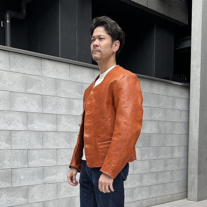 The 2 Monkeys Leather Waistcoat【TM83434】