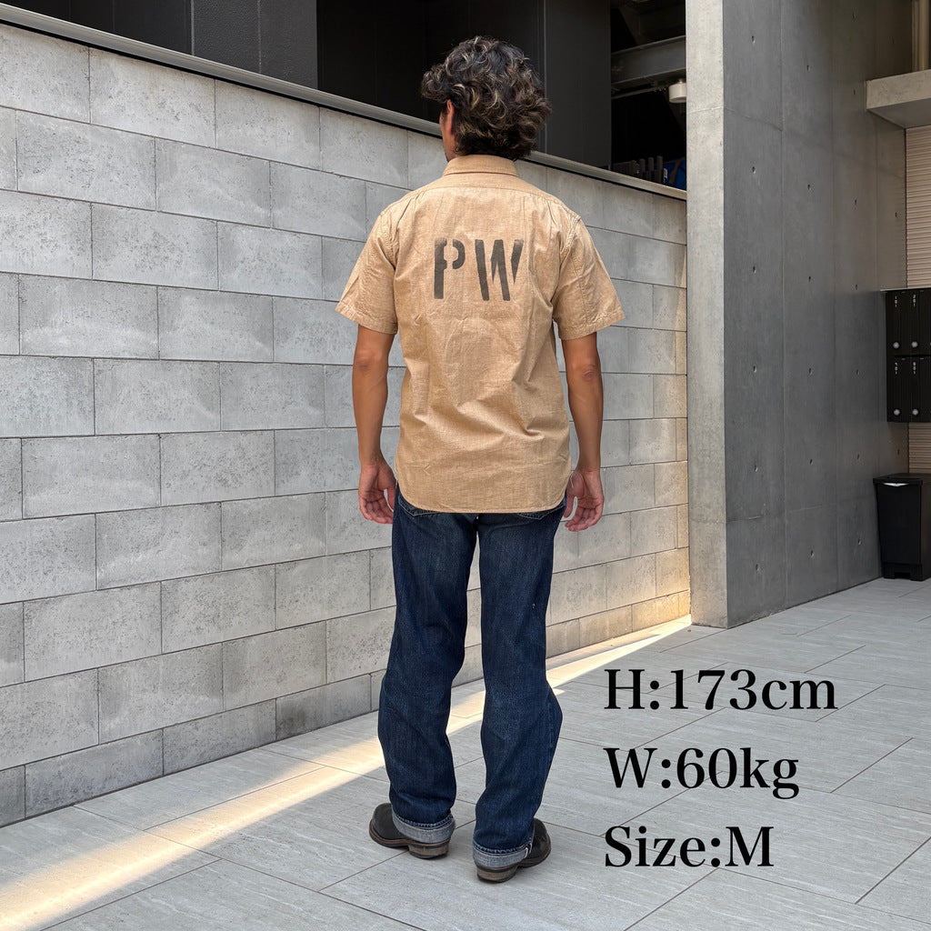 S/S Officer Shirt PW Stencil Custom【CT21114B】