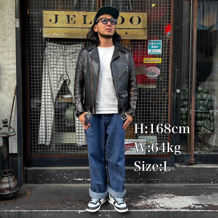JELADO Rebel Jacket Horse Hide Semi Aniline Finish Black【SG71428】