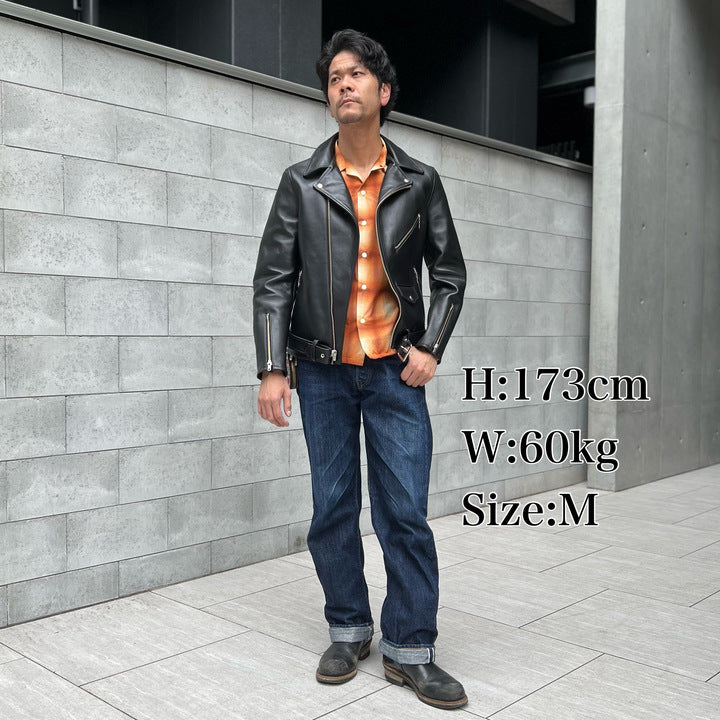 JELADO Rebel Jacket Horse Hide Semi Aniline Finish Black【SG71428】