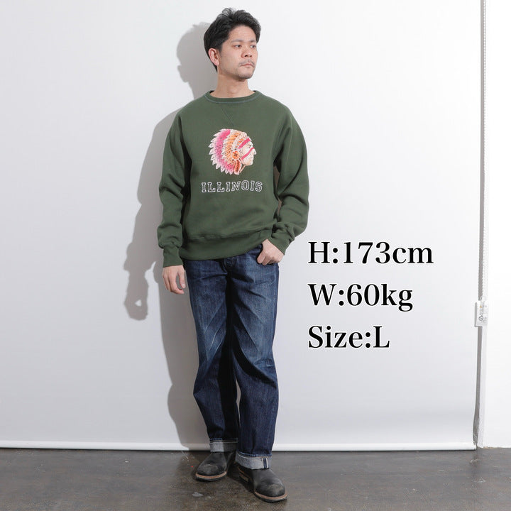 ILLINOIS Flocky Pt Sweat【AB12201】