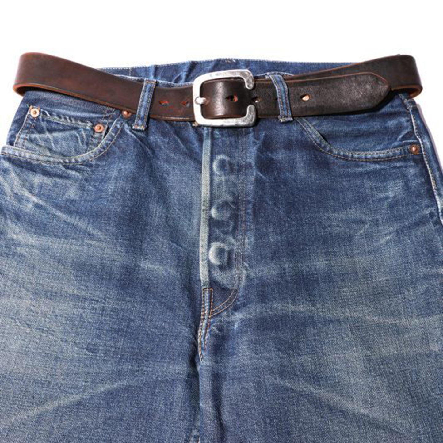 Vintage Works Leather Belt Chasin(茶芯) 7Hole Garrison Belt【DH5536Chasin】